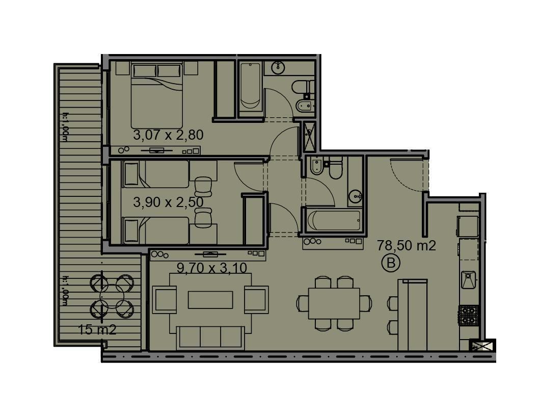 Departamento en venta en Villa Urquiza