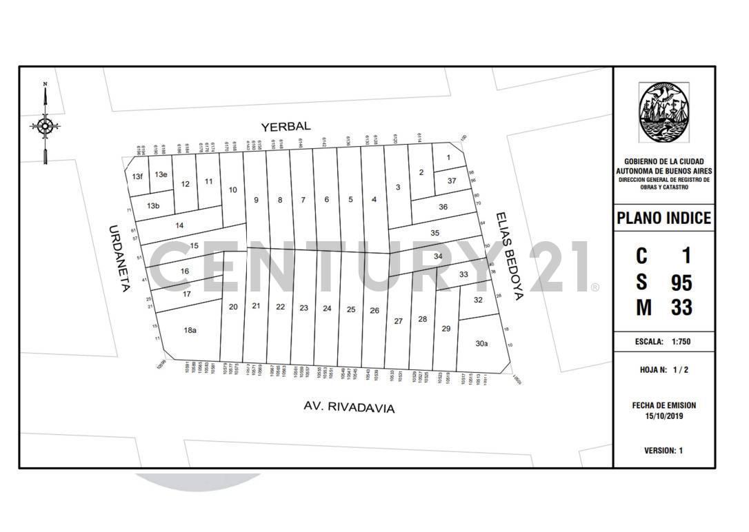 Foto de VENTA Lote sobre Av. Rivadavia al 10500 | Distrito USAA | 1.289 m², imagen 2