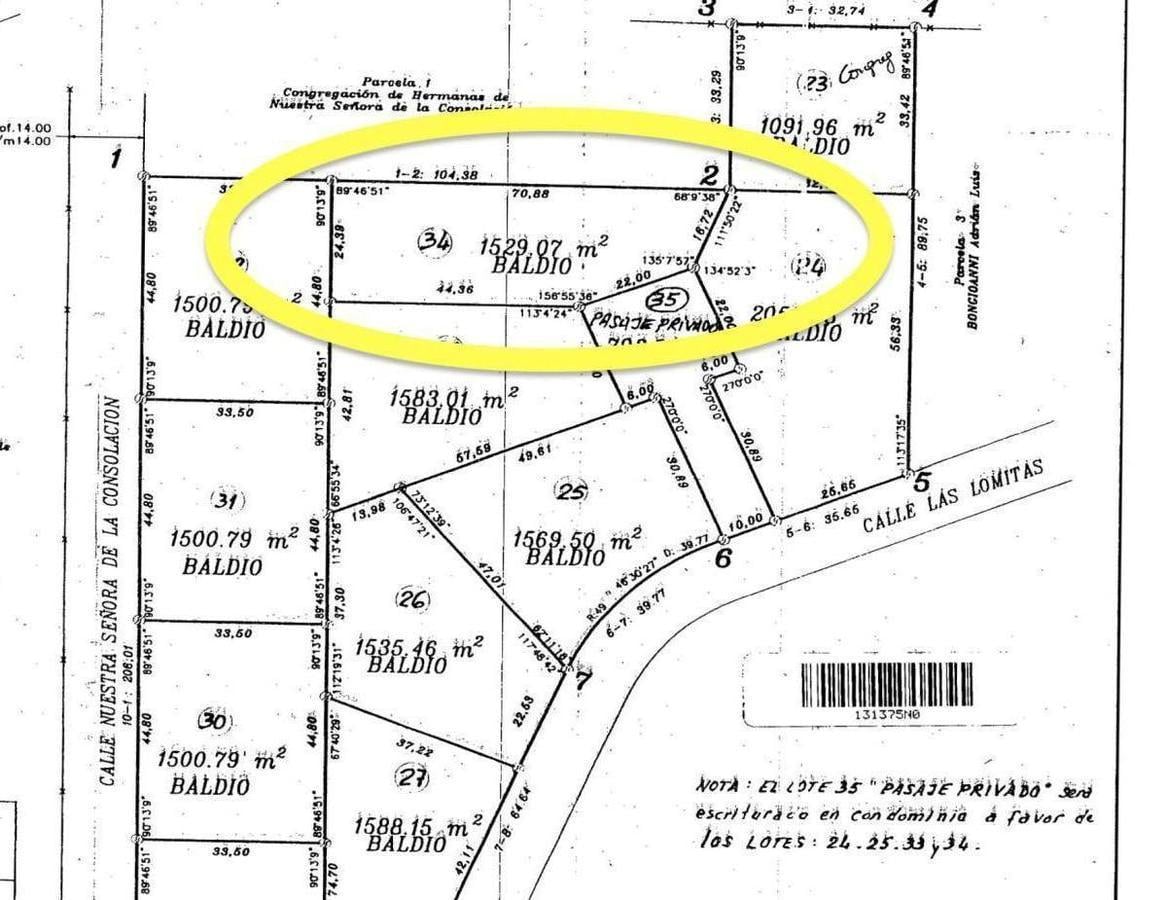 Lote en Venta Villa Allende Las lomitas