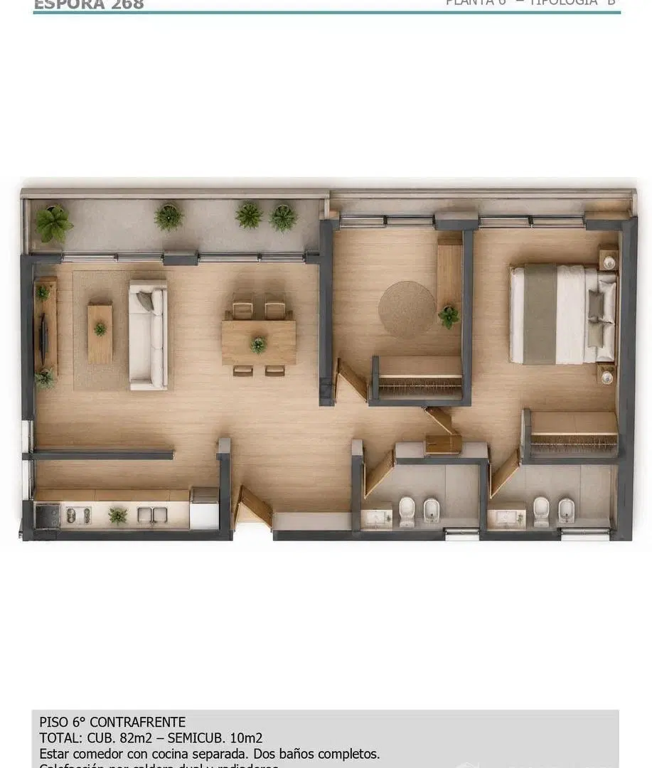 Departamento 3 AMBIENTES VENTA Temperley 4
