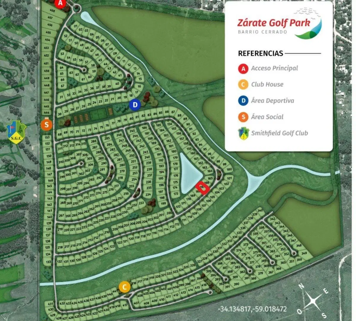 Lote a Laguna en Barrio privado Zárate Golf Park 4