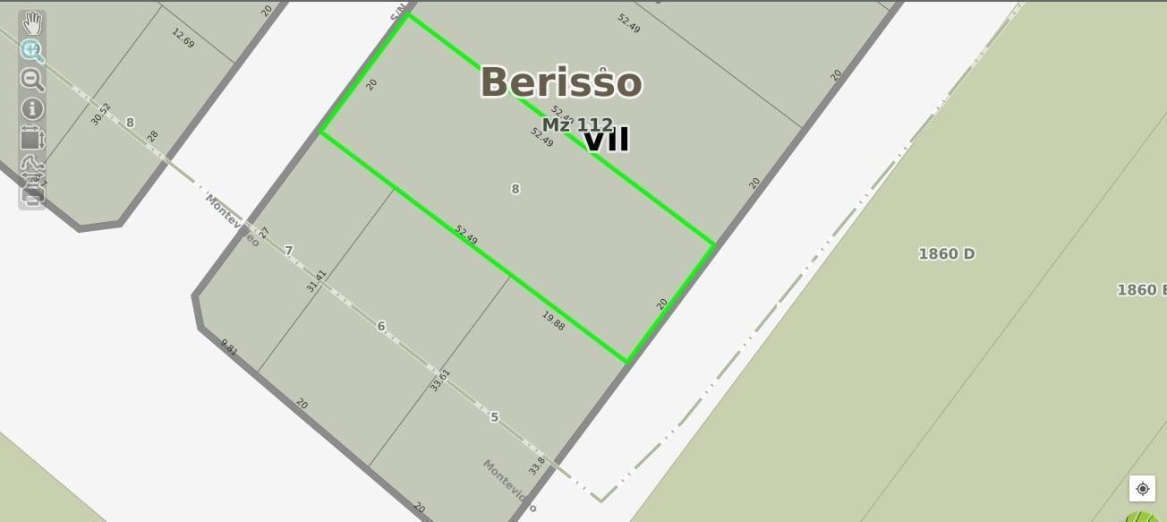 Avenida Montevideo, Los talas Berisso - LOTE en VENTA