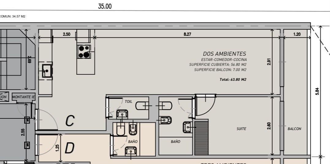 Foto de Departamento 2 ambientes en venta en Villa Urquiza, imagen 4
