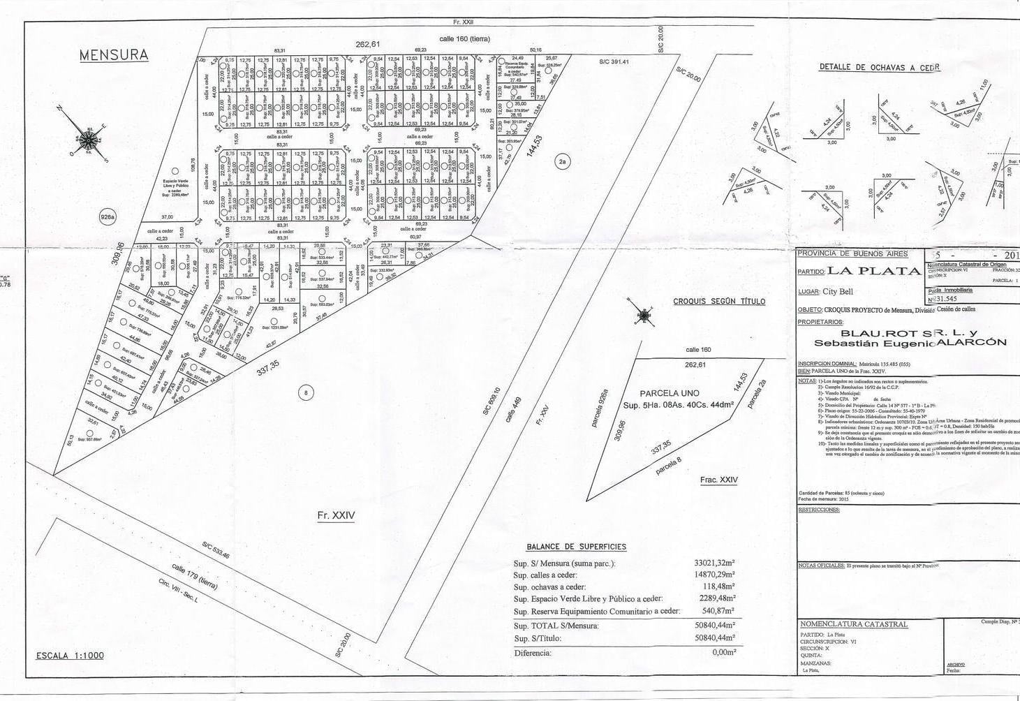Foto de lote en venta en 160 y 450 las banderitas City Bell, imagen 2