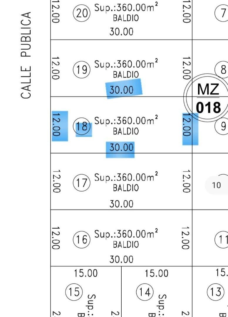 VENDO TERRENO APTO USO COMERCIAL DOCTA CENTRAL DE 12 X 30