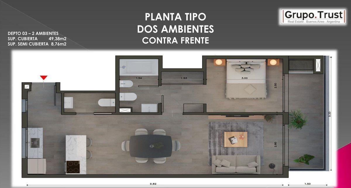Foto de Arcadia Art Residence 2 ambtes c/parrilla P°4, imagen 1