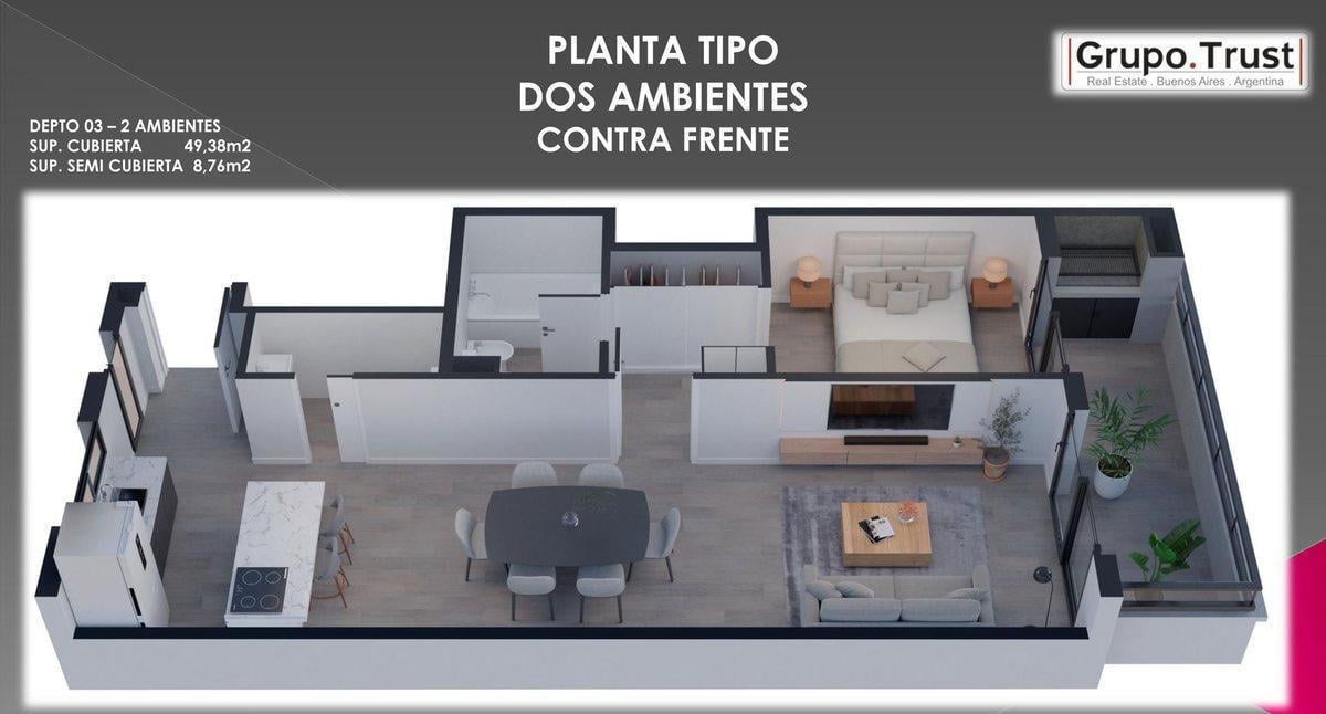 Foto de Arcadia Art Residence 2 ambtes c/parrilla P°4, imagen 2
