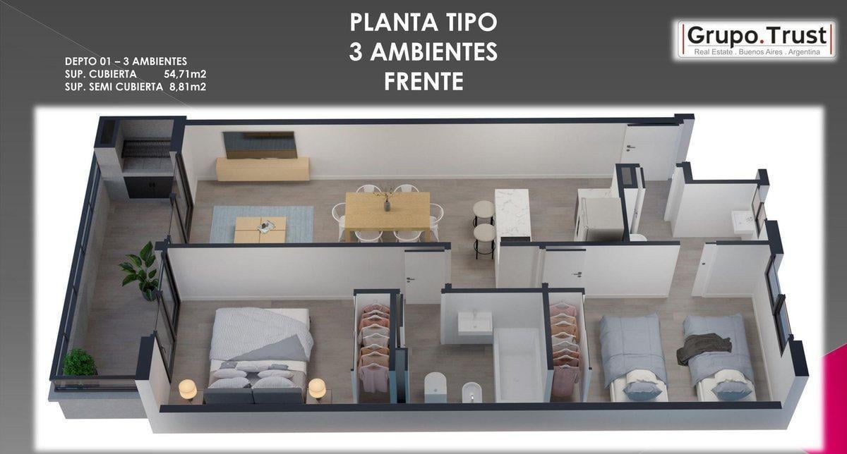 Foto de Arcadia Art Residence 3 ambtes balcón y parrilla, imagen 4