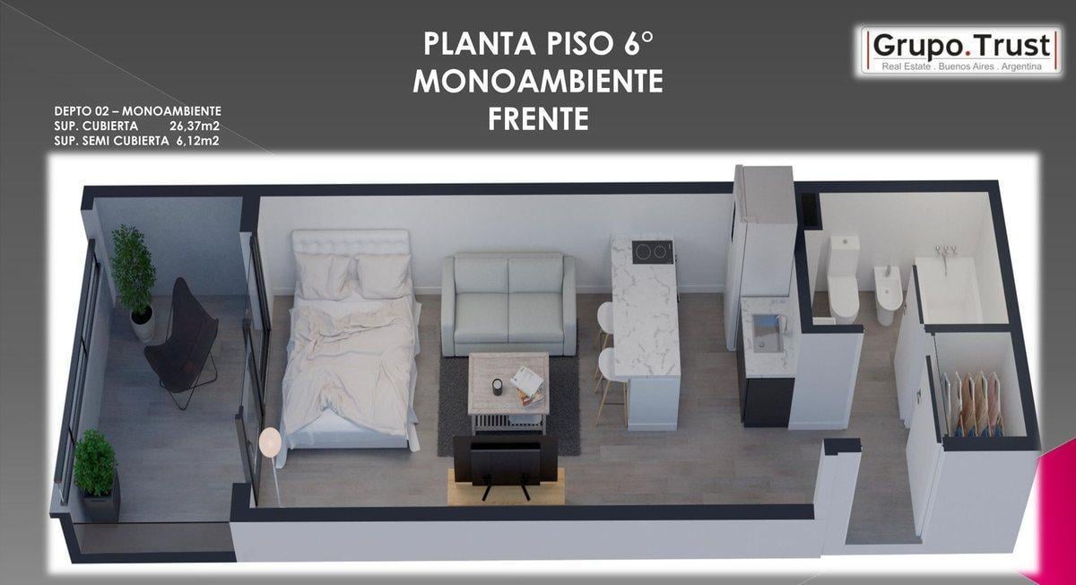 Foto de Arcadia Art Residence monoambiente Piso 6 FTE, imagen 5