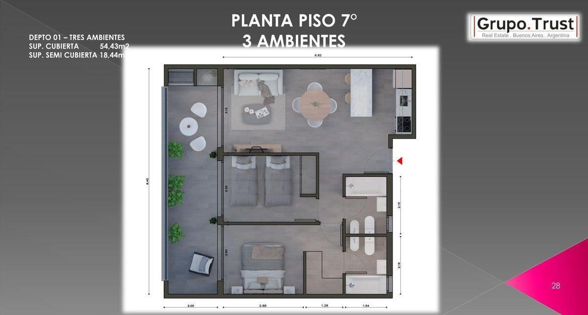 Foto de Arcadia Art Residence 3 ambtes c/balcón y terraza, imagen 4
