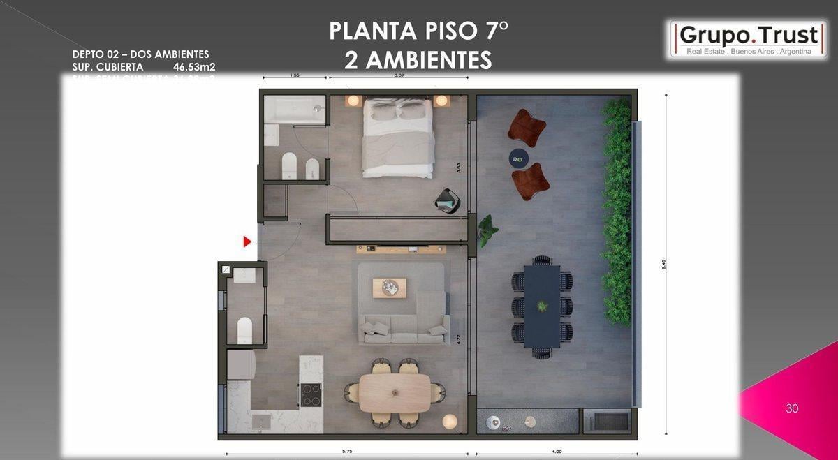 Foto de Arcadia Art Residence 2 ambtes con terraza 36 m2, imagen 2
