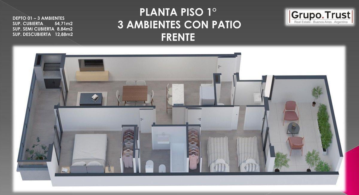 Foto de Arcadia Art Residence 3 ambtes c/balc y patio, imagen 3