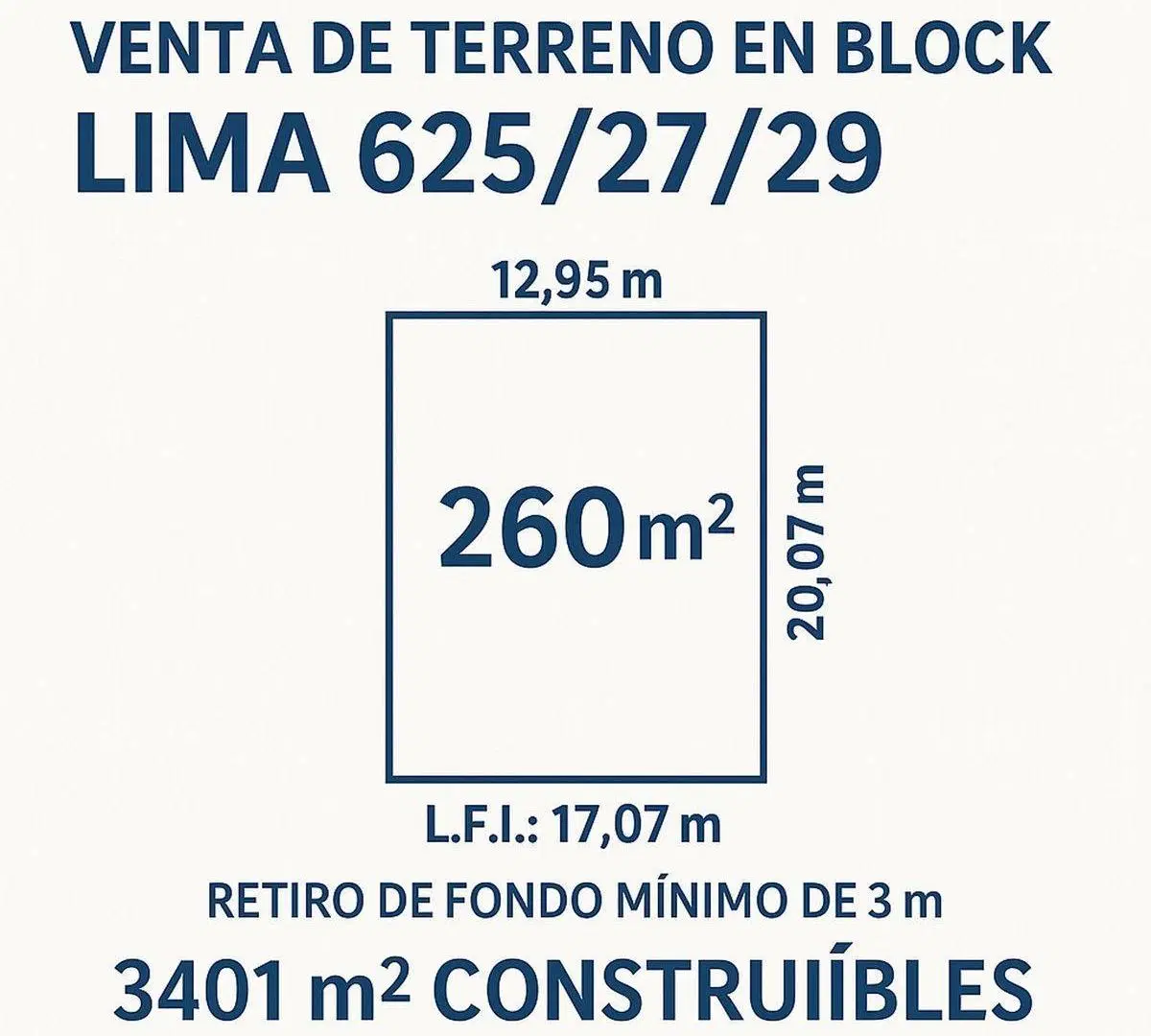 VTA TERRENO ZONA UADE DOBLE FRENTE 13 PISOS+2RET 5