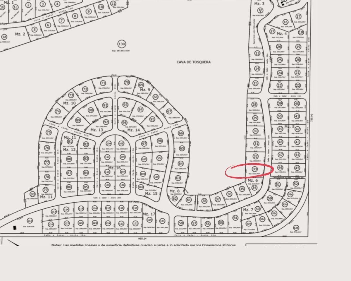 LOTE 2.222 M2 C/VISTA A LA LAGUNA - S. A. de GILES