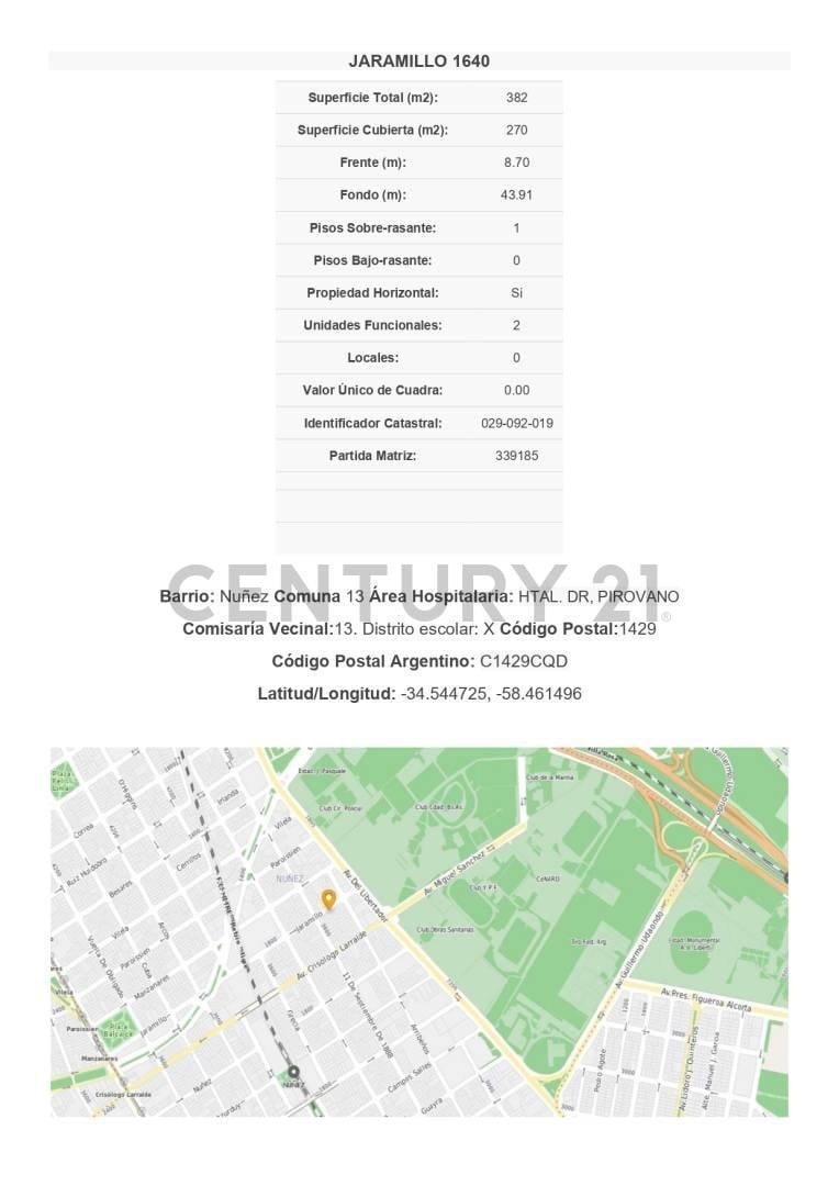 Foto de TERRENO EN VENTA EN NUÑEZ DE 382 M2 ZONIFICACION U.S.A.B.2., imagen 3