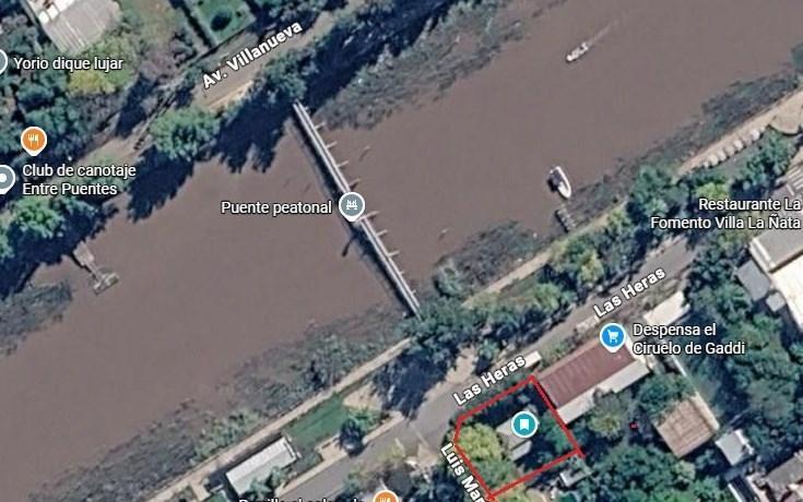 Foto de Venta- Lote en esquina - frente al río - Villa La Ñata - Dique Luján, imagen 1
