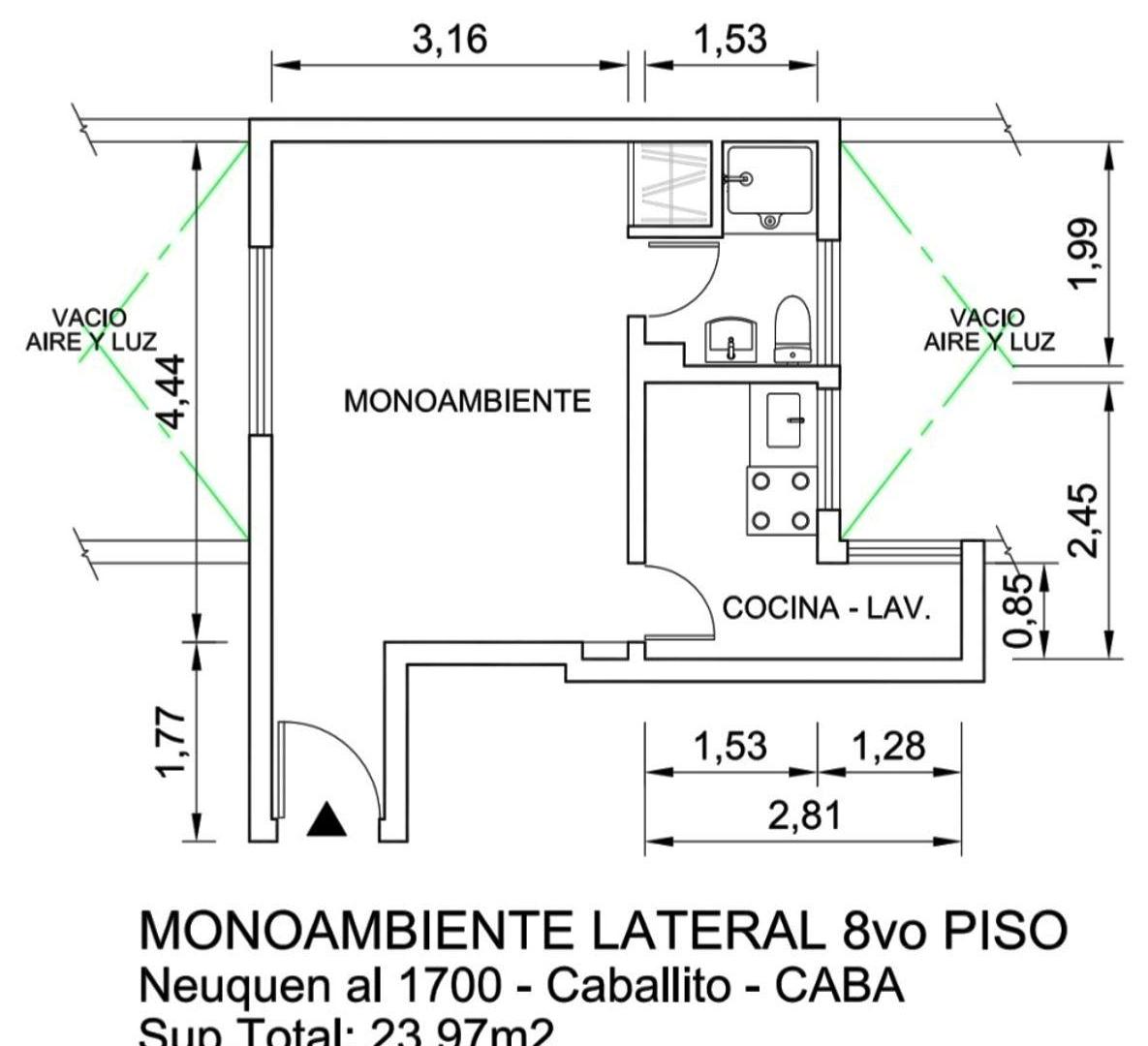 Foto de Monoambiente Luminoso en Calle Neuquen Al 1700 - Frente a Plaza Irlanda, imagen 5
