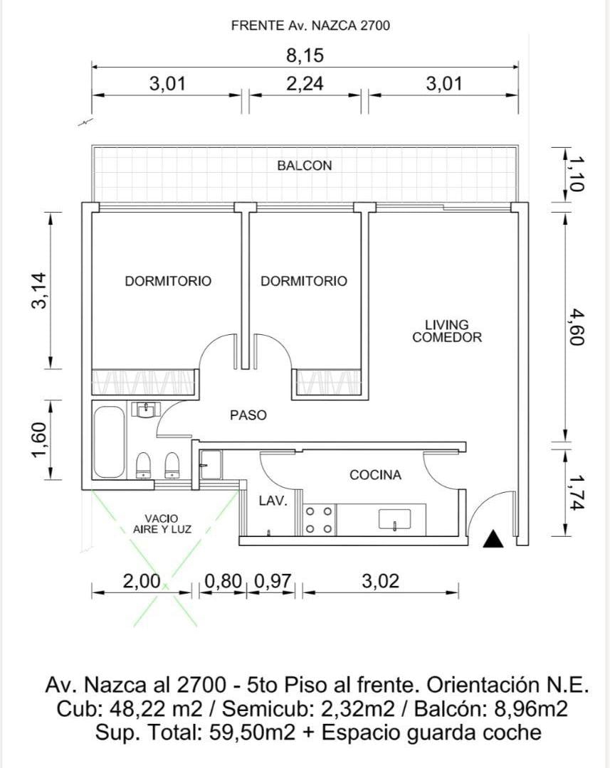 Foto de Departamento 3 Amb. con Balcón al Frente + Cochera.- Av. Nazca al 2700, imagen 3