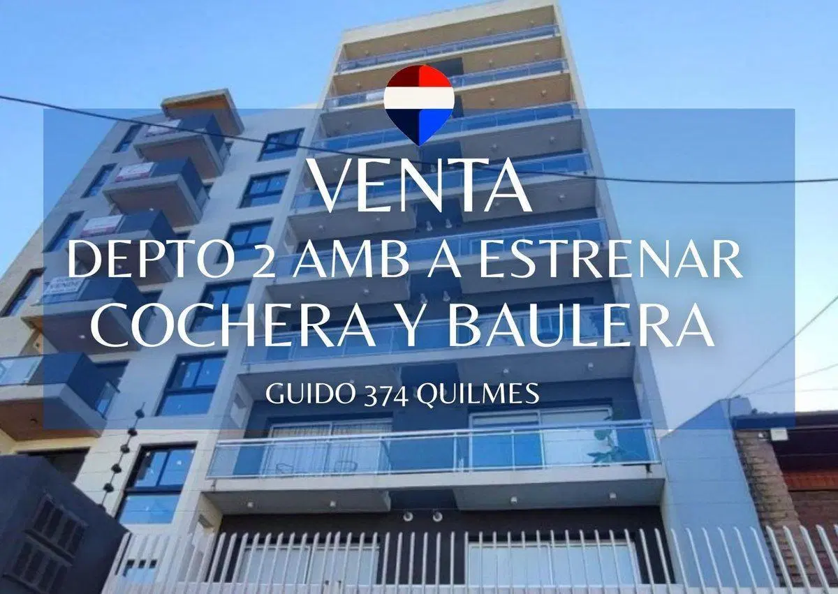 Departamento a Estrenar + Cochera +baulera quilmes 4