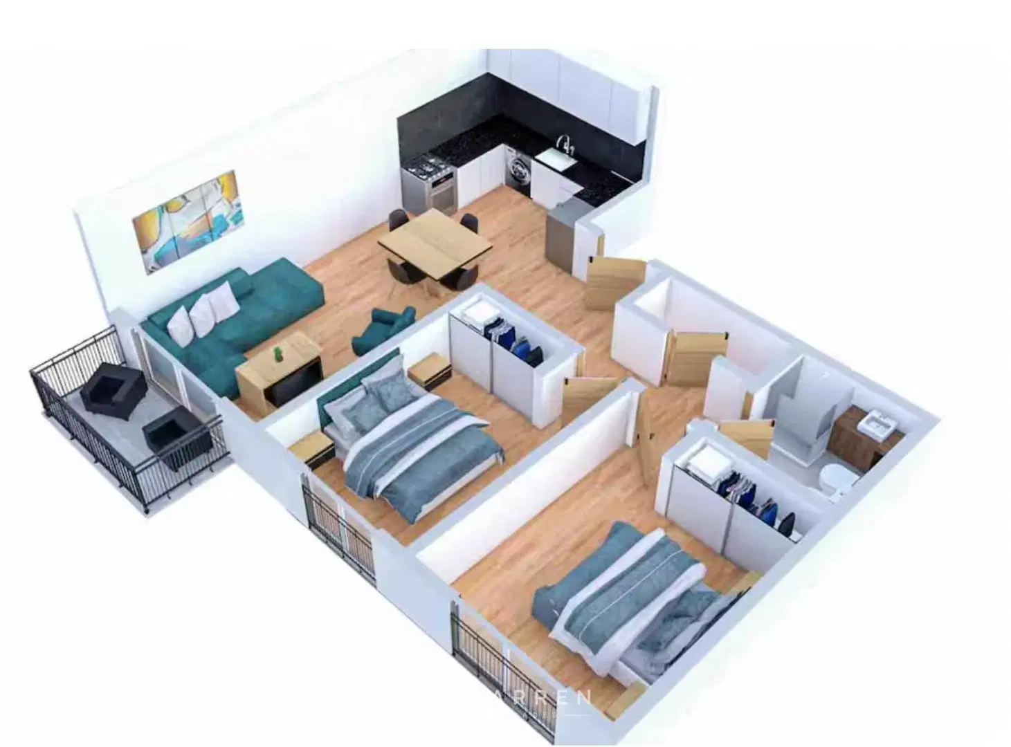 Departamento amoblado en alquiler en Villa Crespo 4