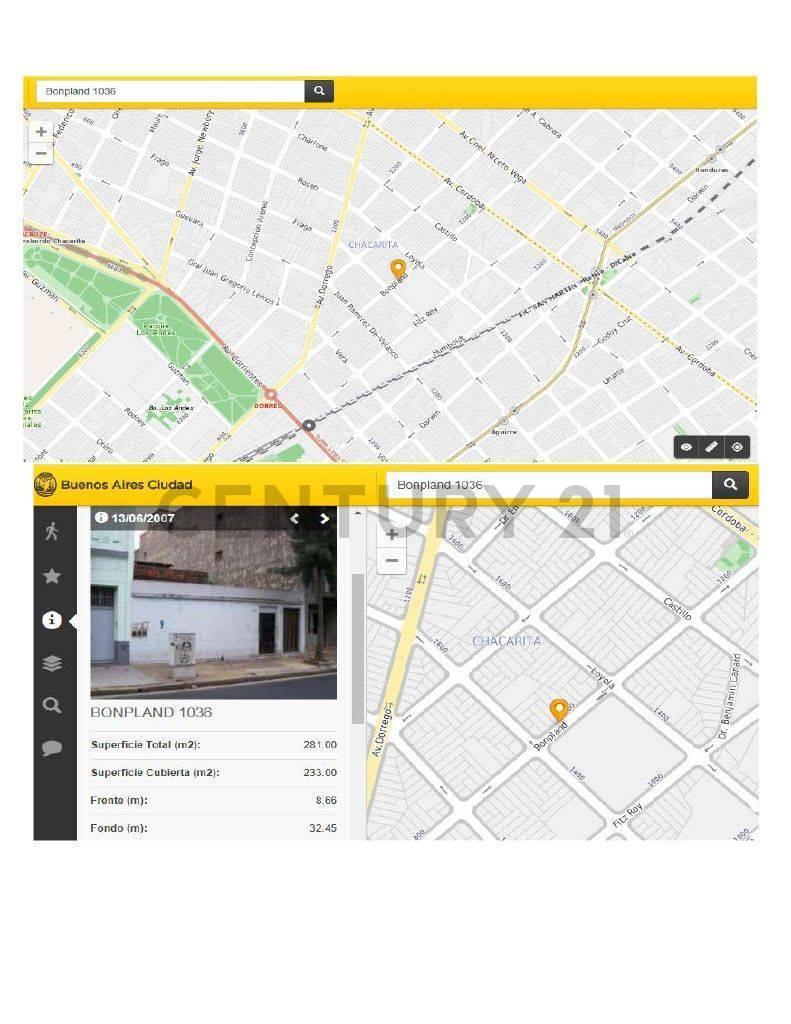 Venta de Lote 8.66 x 32.45 en Villa Crespo - planos aprobado