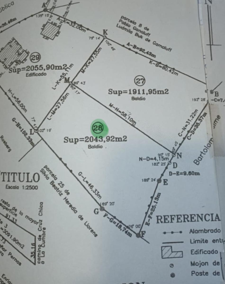 La Cumbre Lote Sobre Calle Bartolome Jaime 3