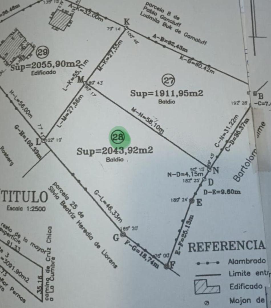 Foto de LA CUMBRE LOTE SOBRE CALLE BARTOLOME JAIME, imagen 4