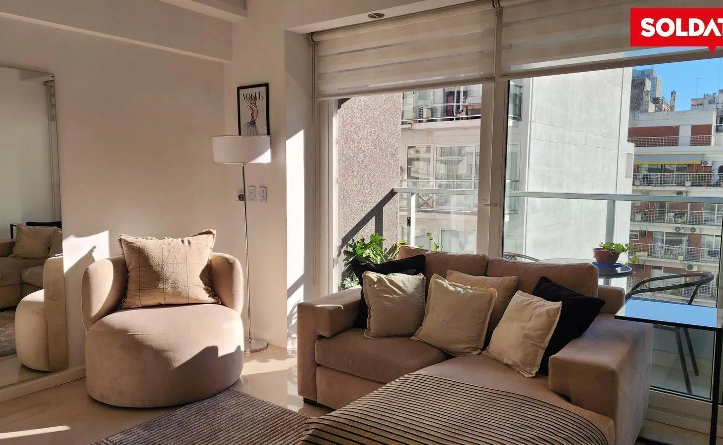 Departamento EN ALQUILER PALERMO amueblado y equipado con cochera fija y amenities 5