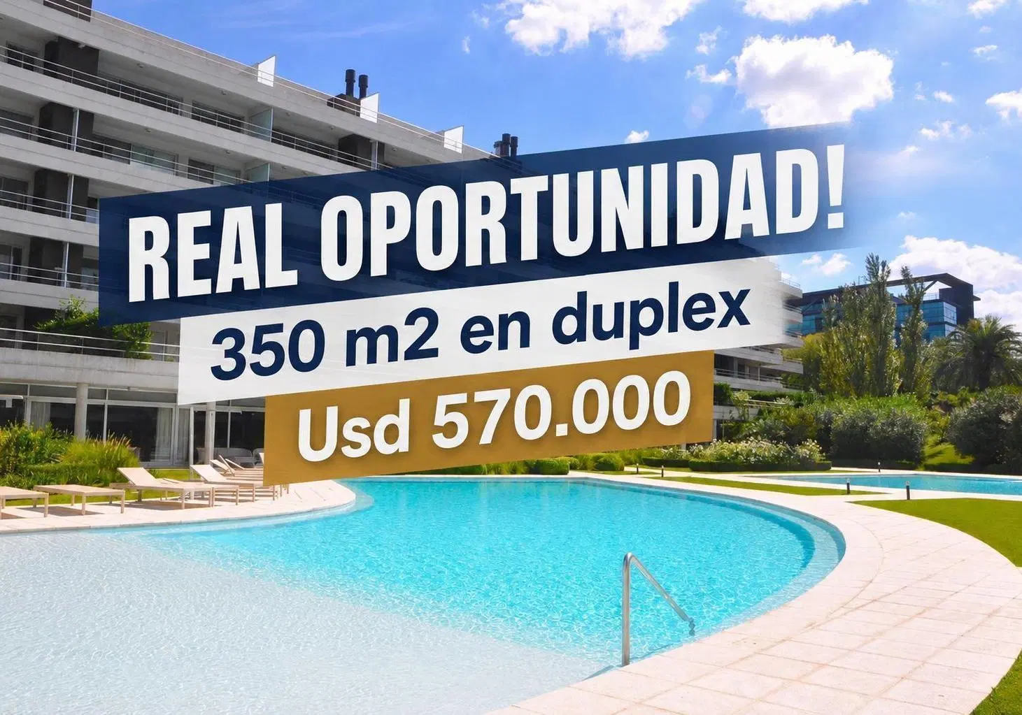 Oportunidad unica en BOUQUET , 353 m2 en Duplex, vista a las piscinas, 2 cocheras!! 5