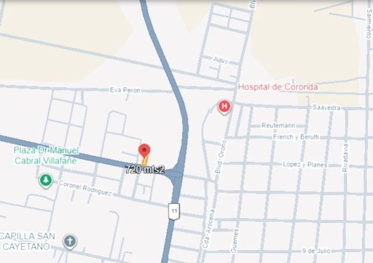 VENTA TERRENO 720 m2 EN CORONDA