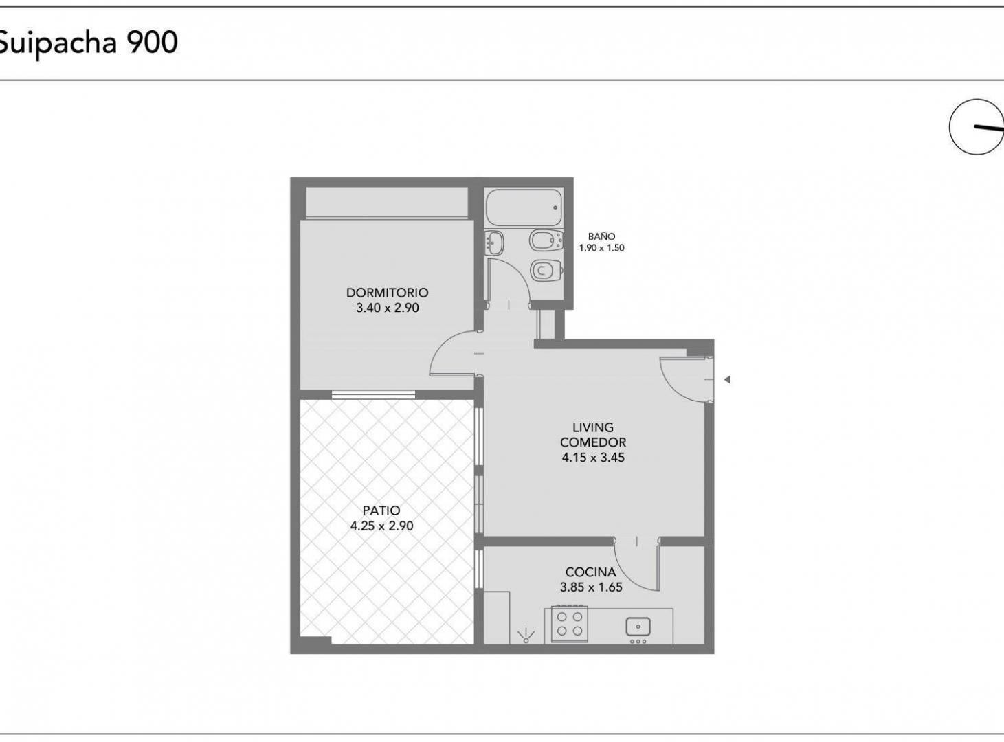 VENTA. DEPARTAMENTO 2 AMBIENTES. CON PATIO. RETIRO
