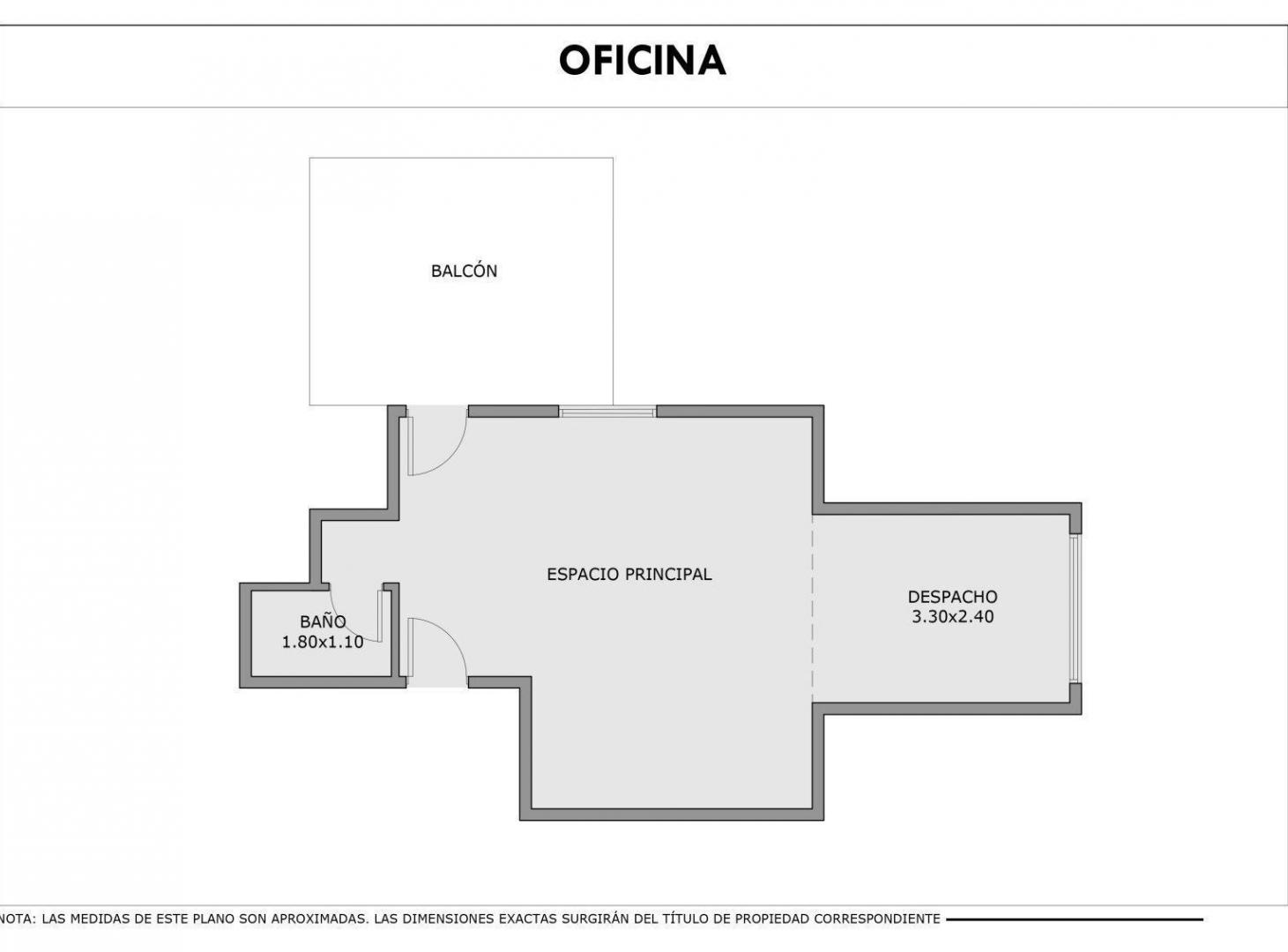 OFICINA CON BALCON TERRAZA