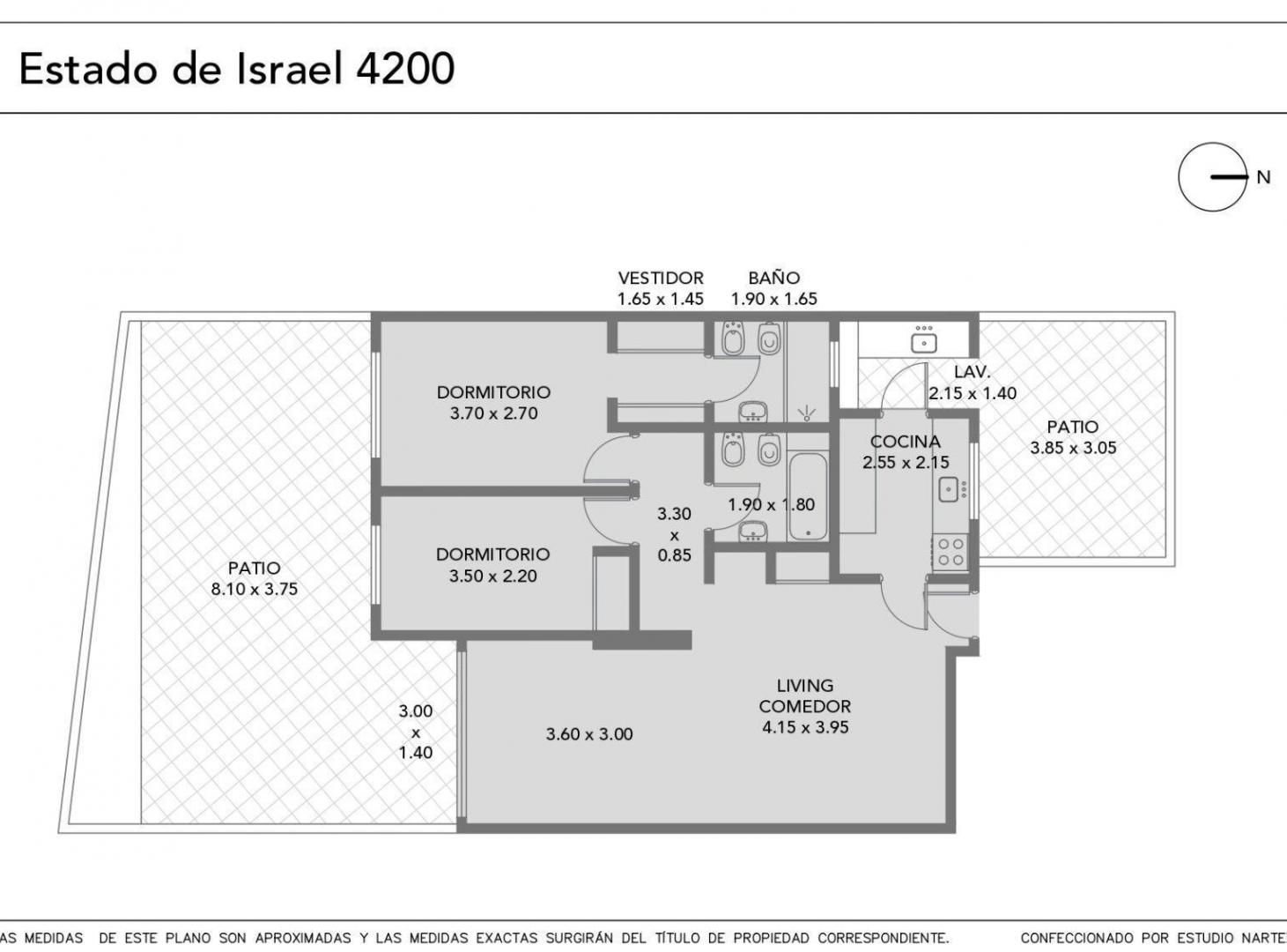 Foto de Departamento 3 ambientes, 120 m2 - patio, cochera y sum - Palermo Villa, imagen 4