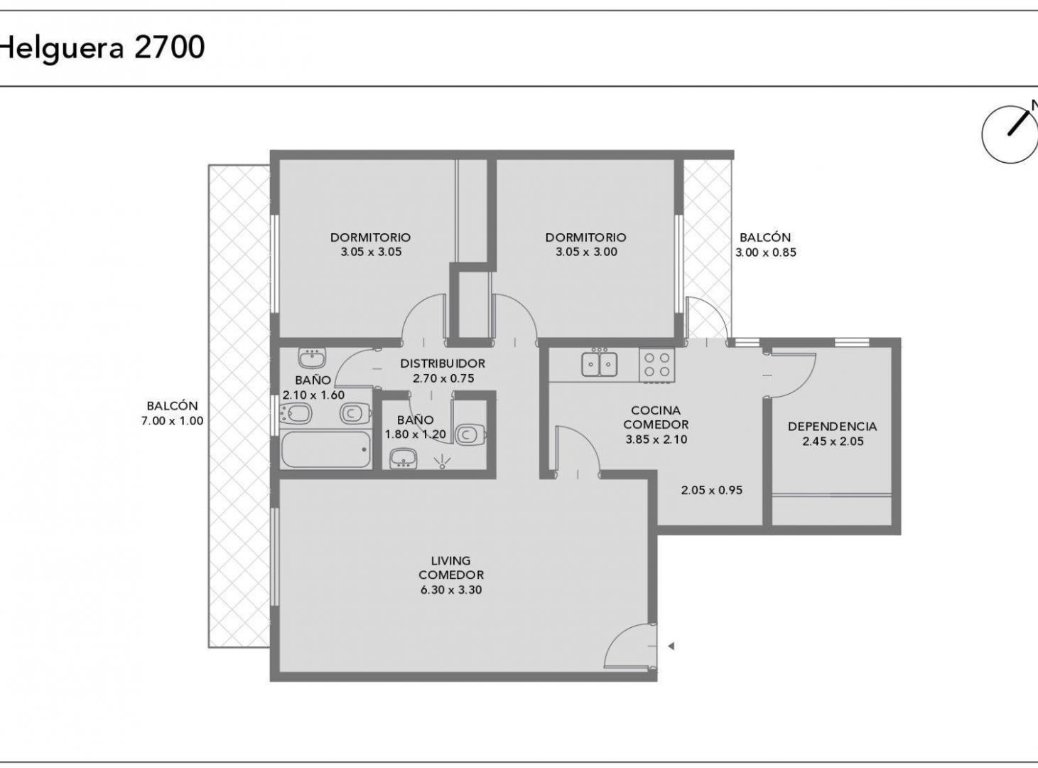 Foto de Venta. DEPTO 3 Amb c/ Dependencia. COCHERA CUBIERTA. Balcón corrido, imagen 5
