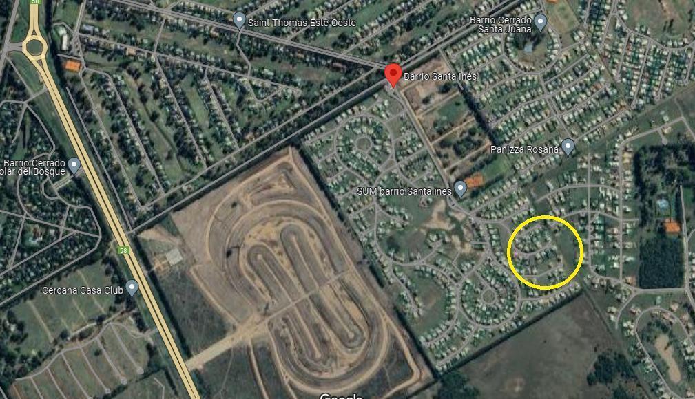 VENTA- Lote interno con vista abierta al reservorio en barrio privado Santa Inés, Canning