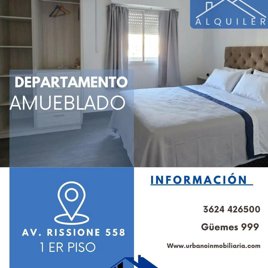 DEPARTAMENTO AMUEBLADO 1er PISO - AV. RISSIONE 558 4