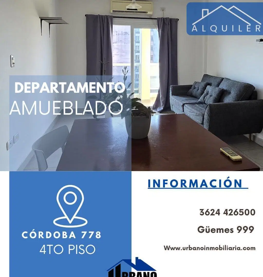 DEPARTAMENTO AMUEBLADO - 4to PISO CÓRDOBA 778 1