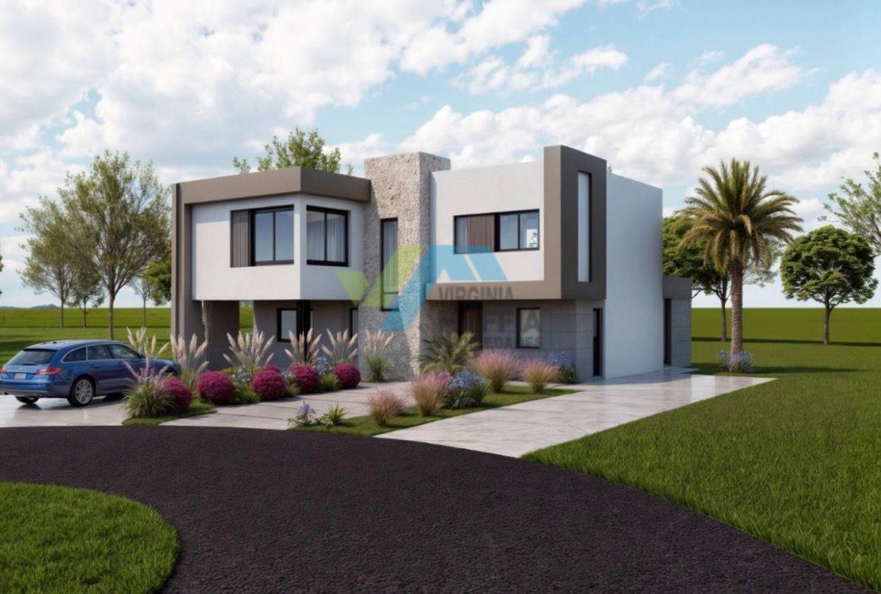 Casa moderna en dos plantas con pileta y lote de 700m2 - Pilar del Este