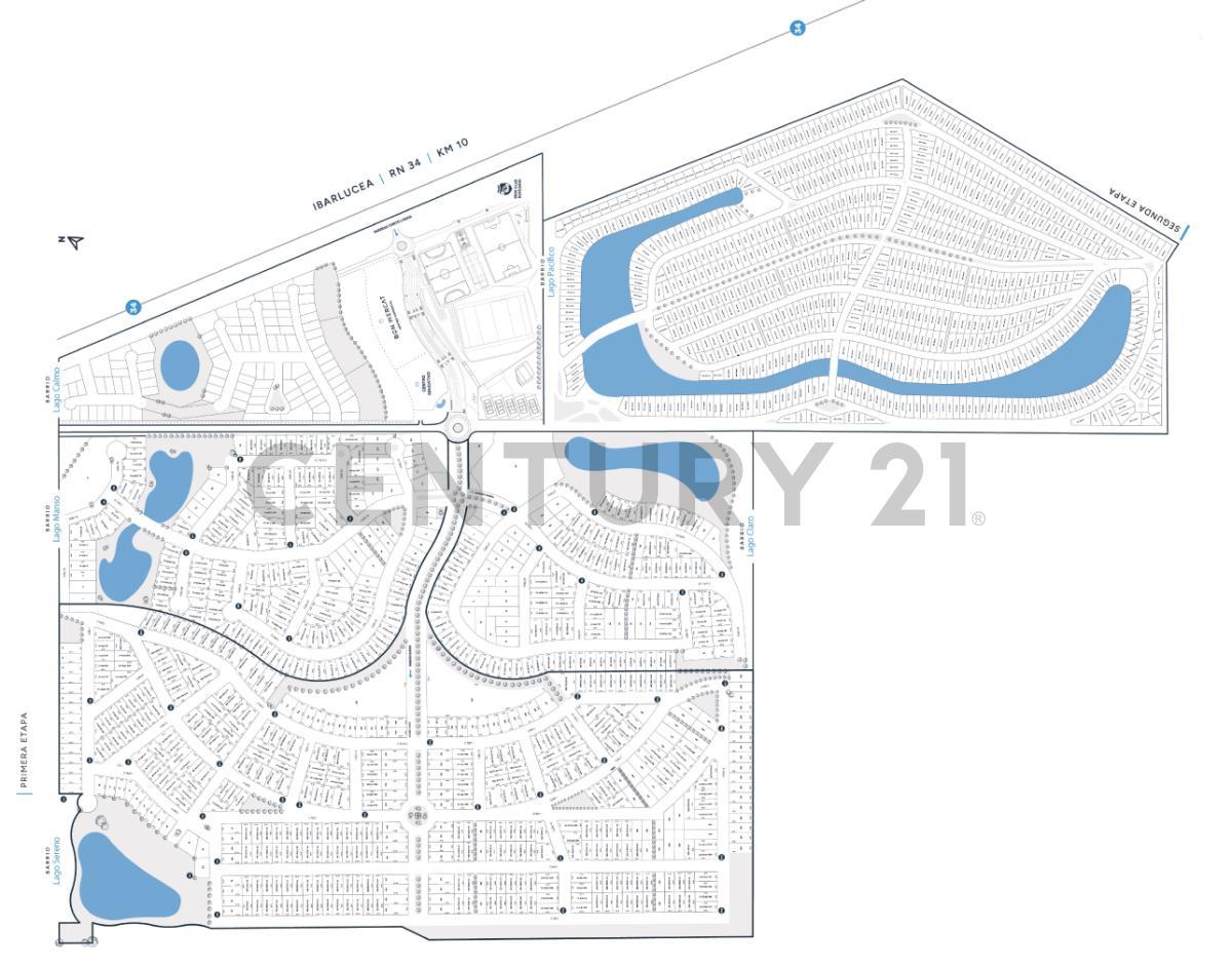 Lote en venta en CINCO LAGOS Barrrio cerrado– Ibarlucea