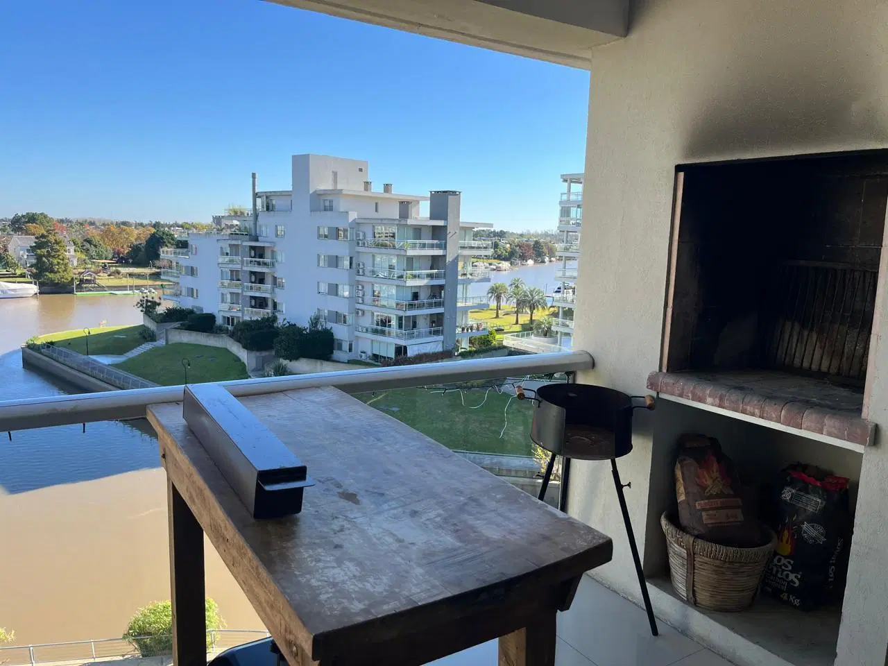 Departamento en alquiler, 2 ambientes en Marinas del Canal, con vista al río y parrilla 8