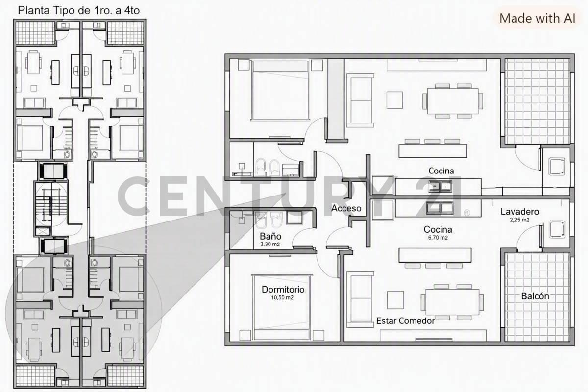 Foto de Departamento de 1 dormitorio en venta en LA PLATA | Av. 44 e/ 17 y 18 |, imagen 4