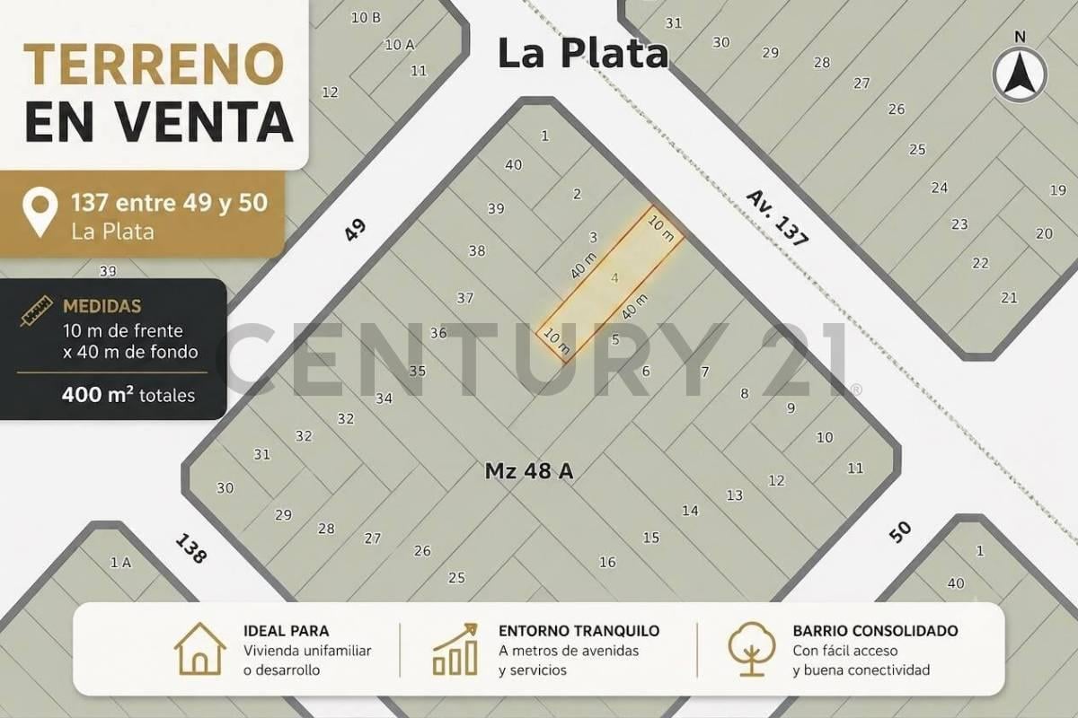 Foto de 137 entre 49 y 50, Terreno en Venta, La Plata., imagen 2