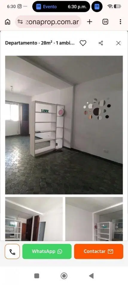 Recoleta. En venta. Monoambiente amplio. Luminoso. Bajas expensas 2