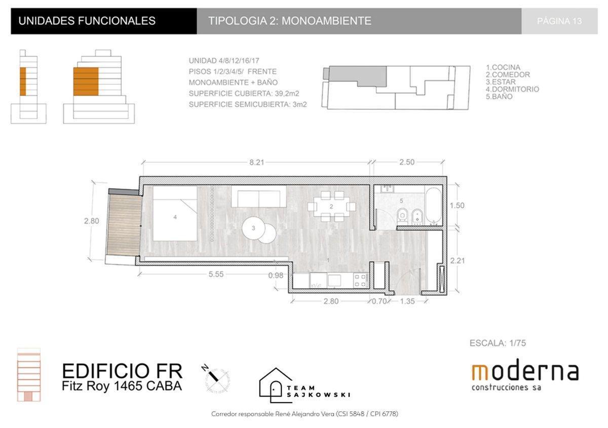 VENTA DE DEPARTAMENTO MONOAMBIENTE EN PALERMO