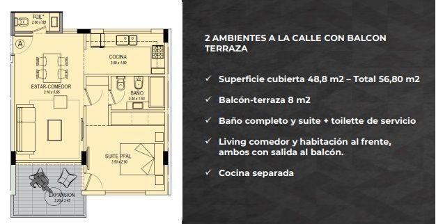Departamento 2 ambientes. | PADRE CARDIEL al 3700