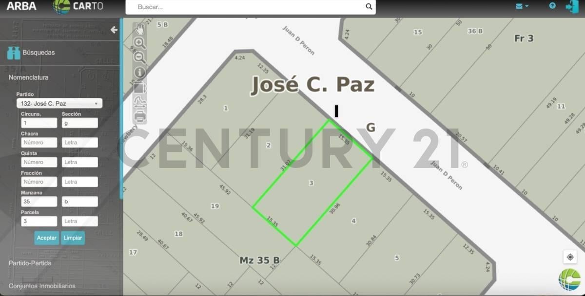 VENTA LOTE 470 M2 IDEAL INVERSOR EN JOSE C PAZ