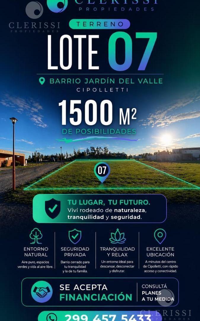 Foto de Venta de terreno 1500 m2 B° Privado en Cipolletti, imagen 3