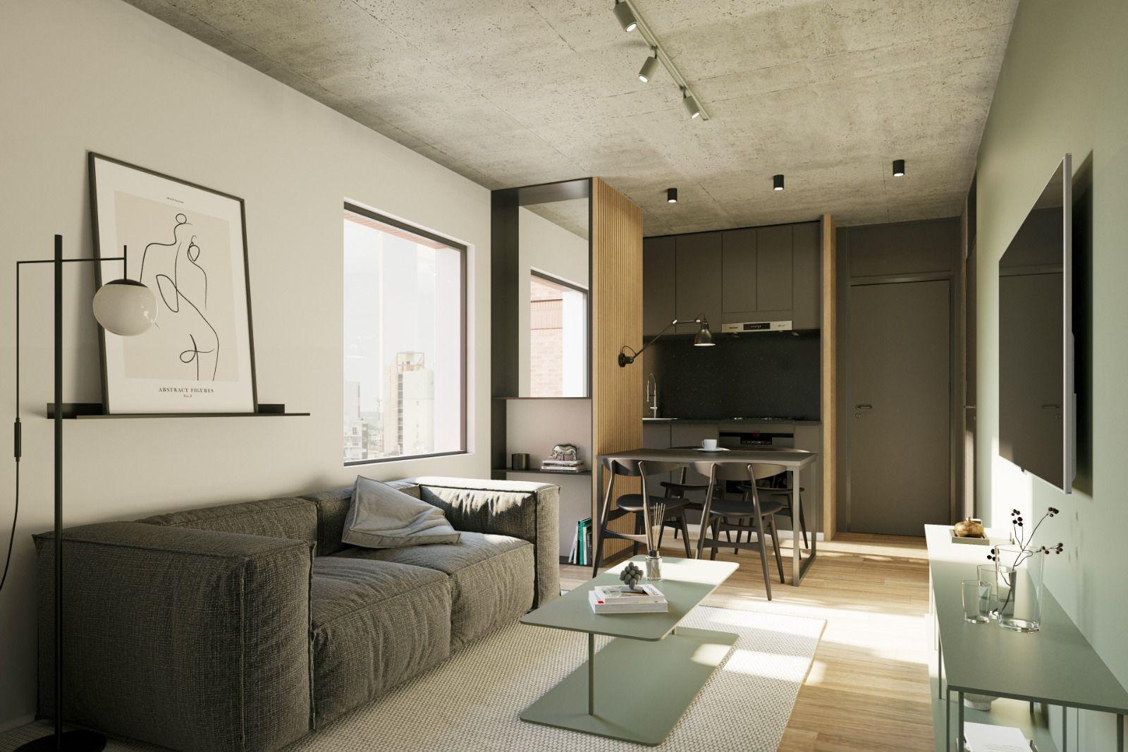 Departamento venta centro 1 dormitorio contrafrente con balcón a pasos de Oroño. Amenities