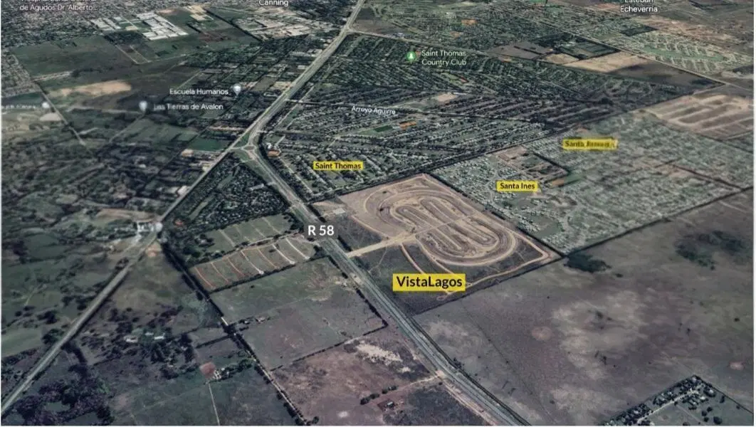 Excelente Lote en venta con fondo a la laguna Barrio Vista Lagos Canning 3