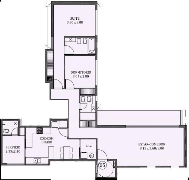 Foto de VENTA 3 AMBIENTES CON HABITACIÓN EN SUITE Y DEPENDENCIA - AMENITIES, imagen 3
